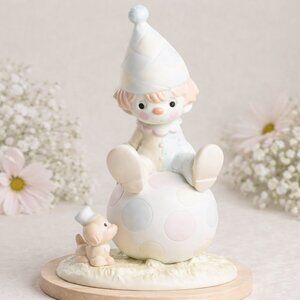 Vintage Precious Moments Lord Keep Me on the Ball Figurine Puppy 7” Collectible